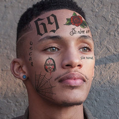 6ix9ine Temporary Face Tattoo Set